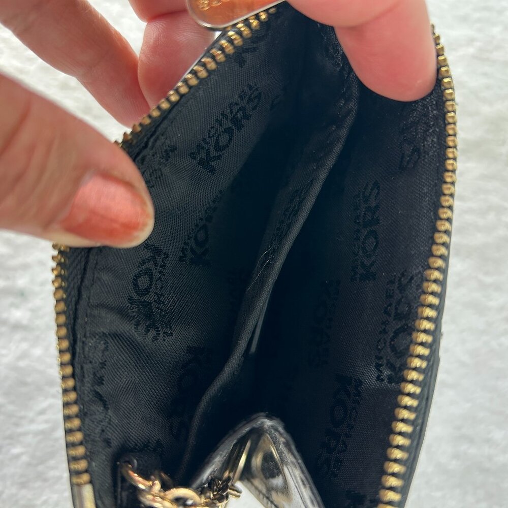 MICHAEL KORS JET SET TRAVEL COIN POUCH ID HOLDER WALLET LIMITED EDITION BLACK - Picture 3 of 10